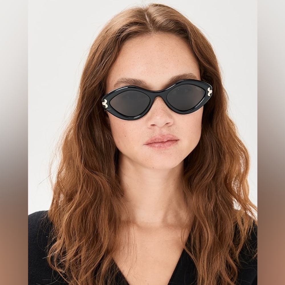Emilio Pucci Black and Gold Sunglasses